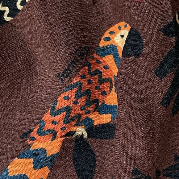 FARM Rio Brown Wide Leg Pants with Animal Print - Picture 16 of 16